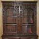 19th-century Anglo-Indian colonial hardwood library on a chest of drawers.