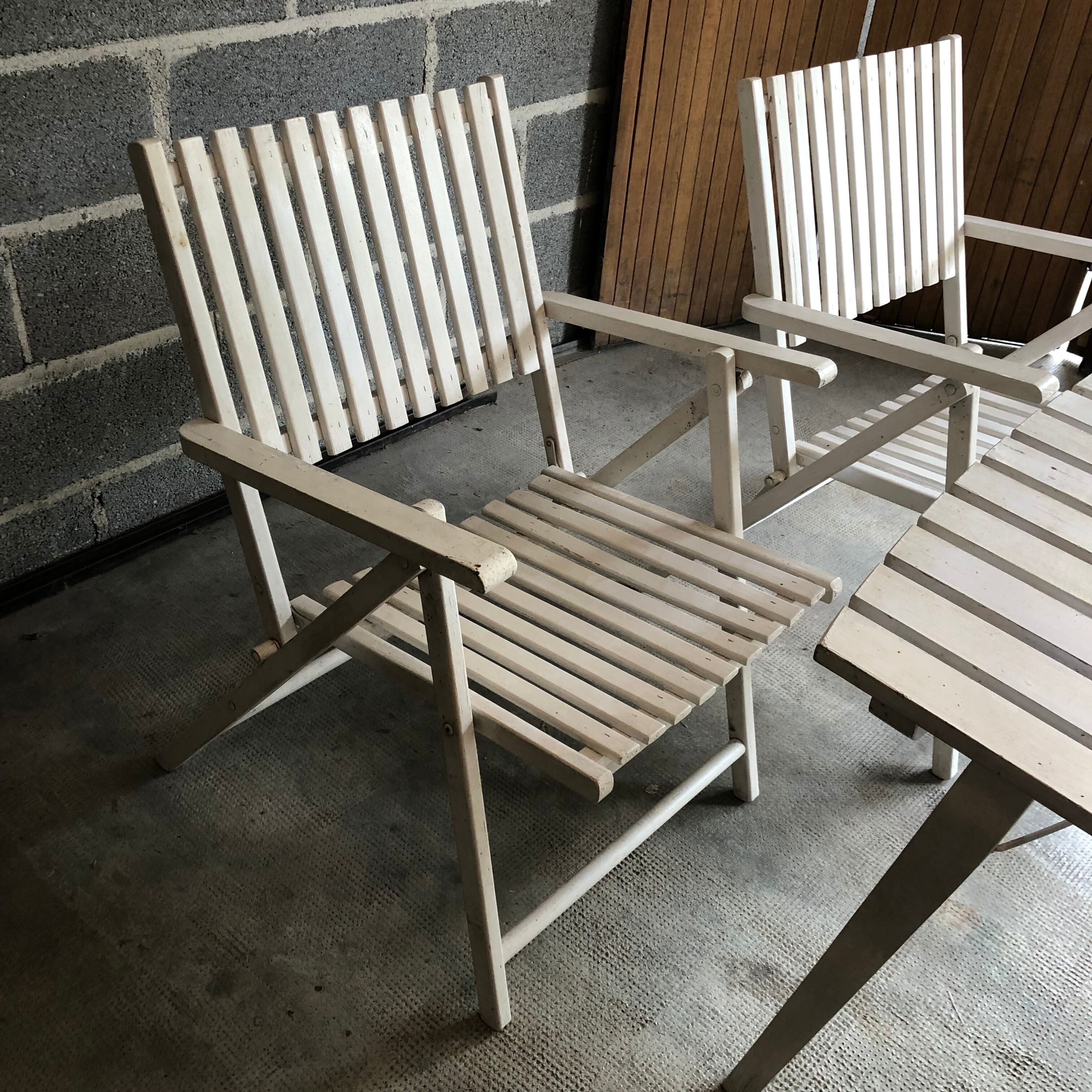 Garden furniture wood 1960