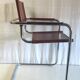 Cantilever armchair in imitation leather – 80s/90s
