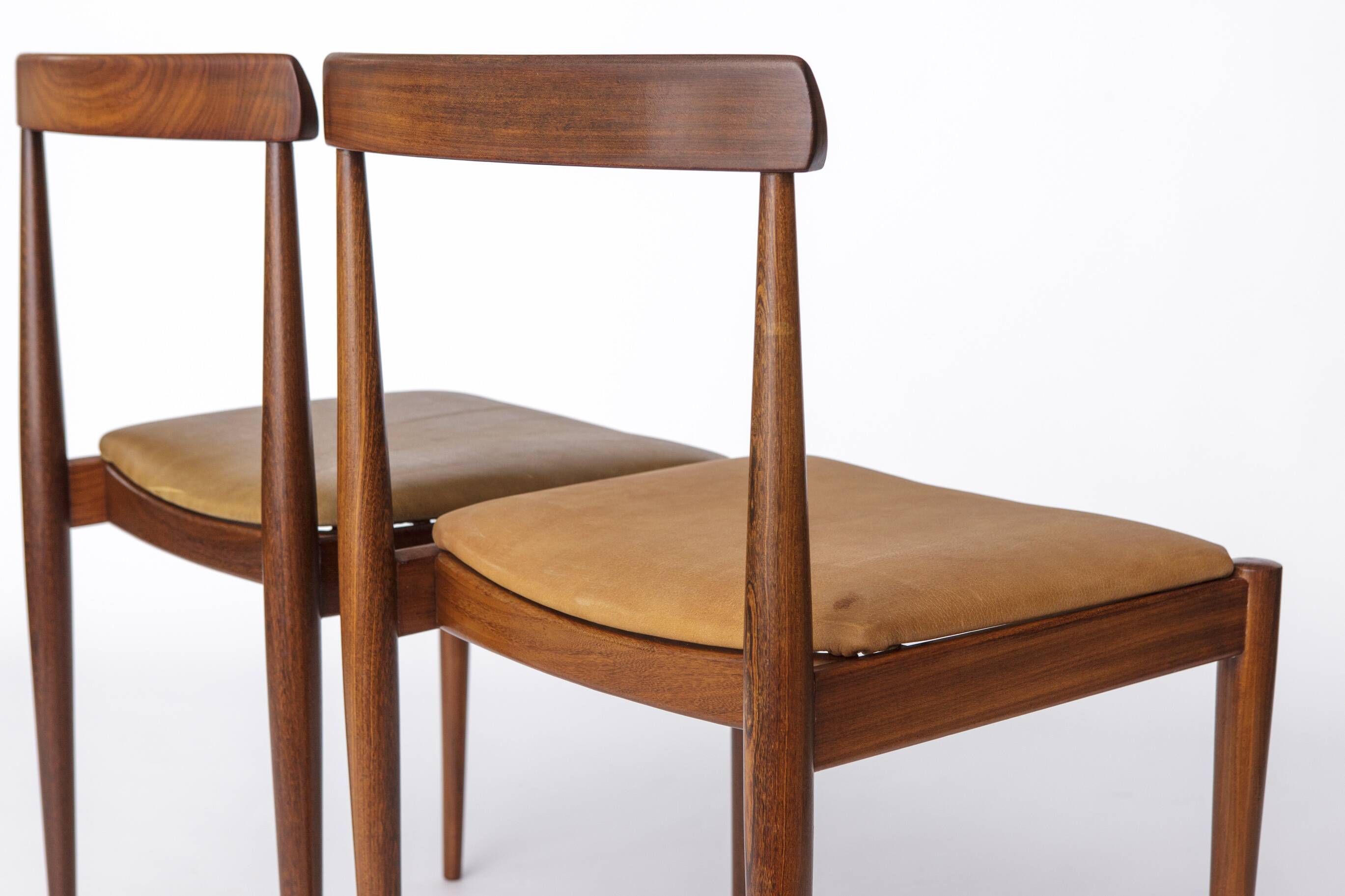 Pair Vintage Danish Rosewood Dining Chairs, 1960s Mid-Century Modern