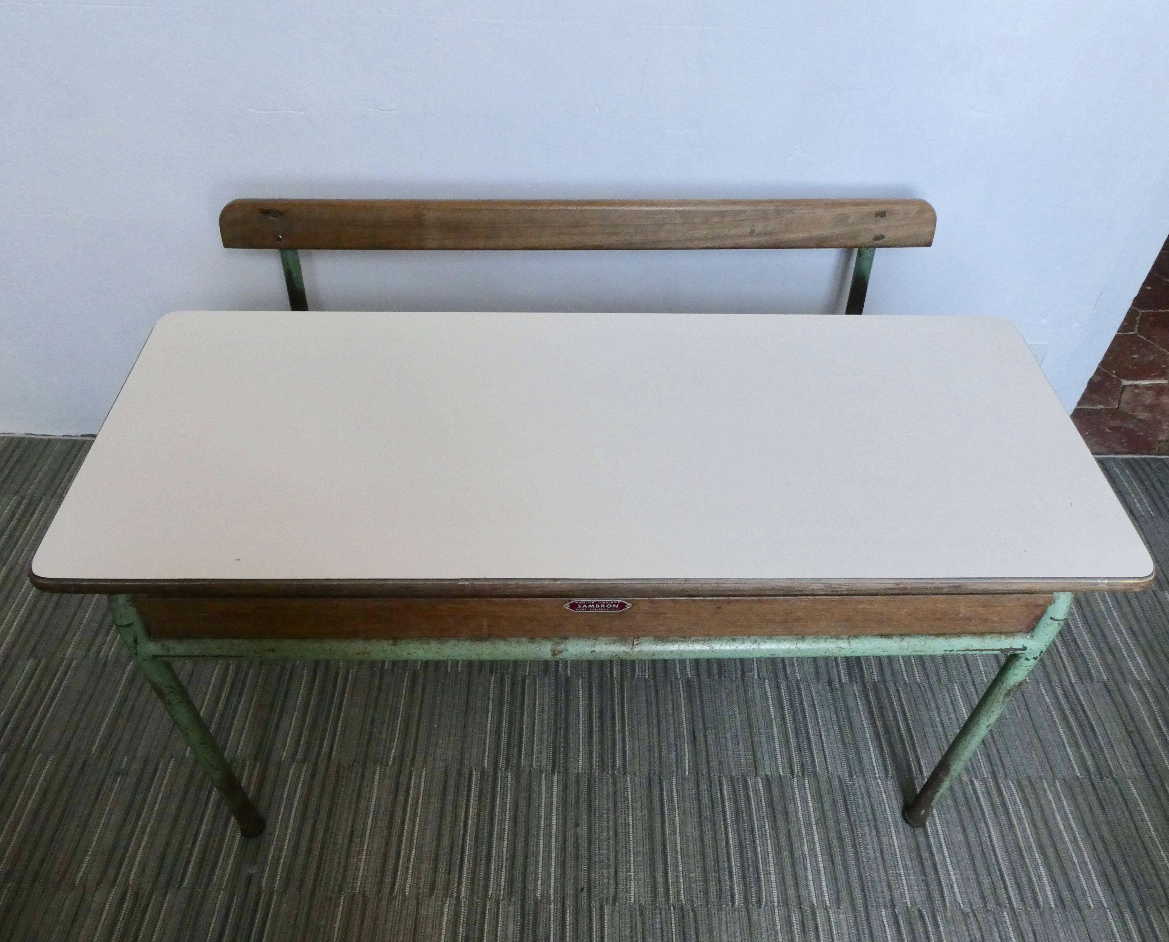 Sambron wooden and metal schoolboy's office, 1960s