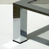 1960 Chrome Metal Table Italian Space Age Design Coffe Table