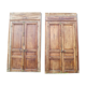 Woodwork Double Walnut Doors with Frame, Double Side XIXth