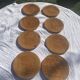9 plates in straw slurry val d or creation made in france vintage