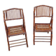 Paire de chaise pliante bambou vintage