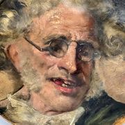 Tondo , portrait d’un saltimbanque par Benito Belli