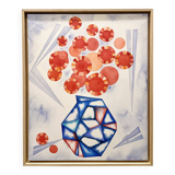 nature morte fleurs rouges