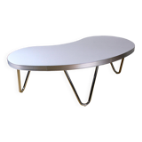 Bean coffee table, vintage American style, Formica metal, 1970s