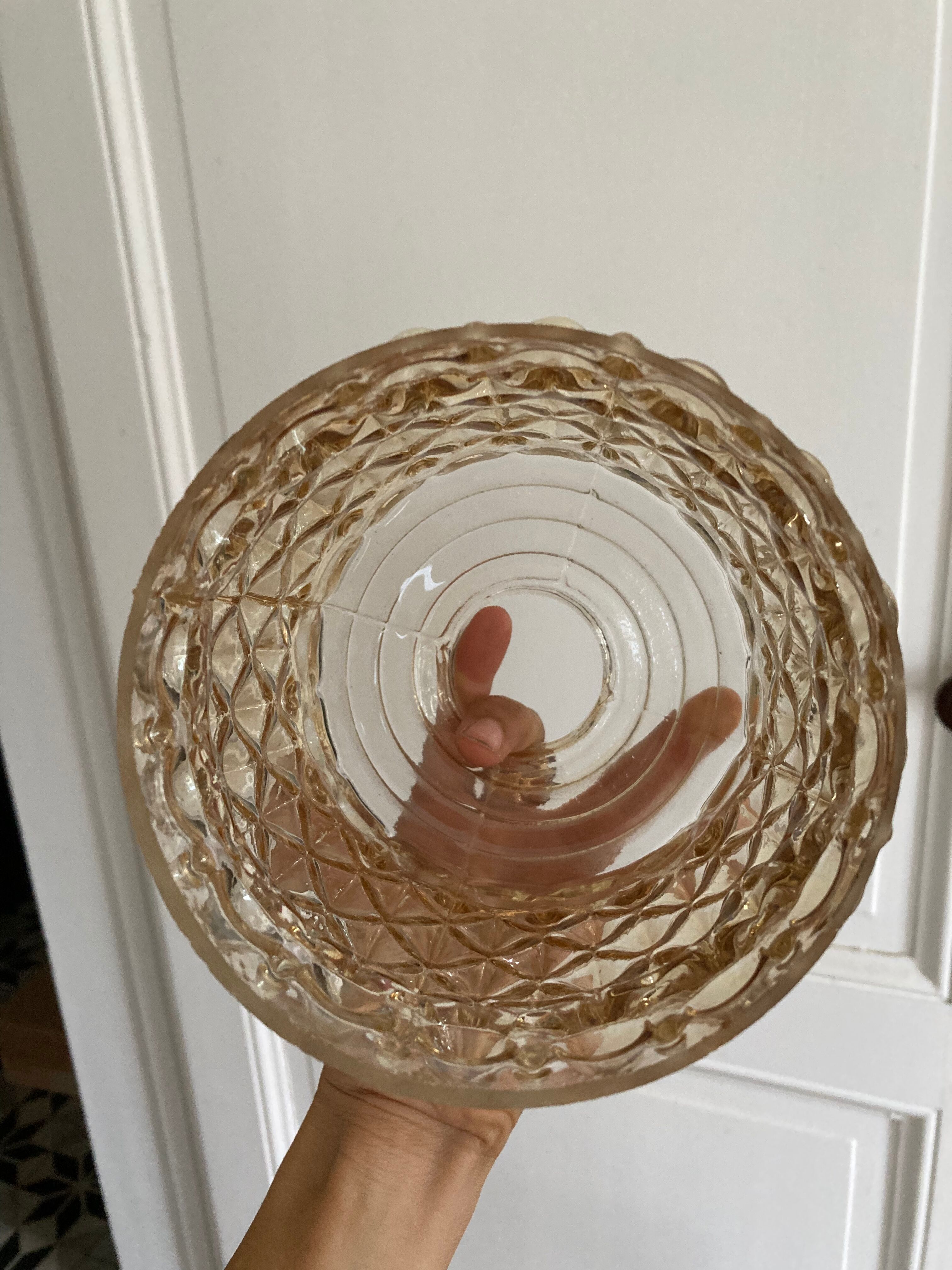 Amber glass swing vintage shade