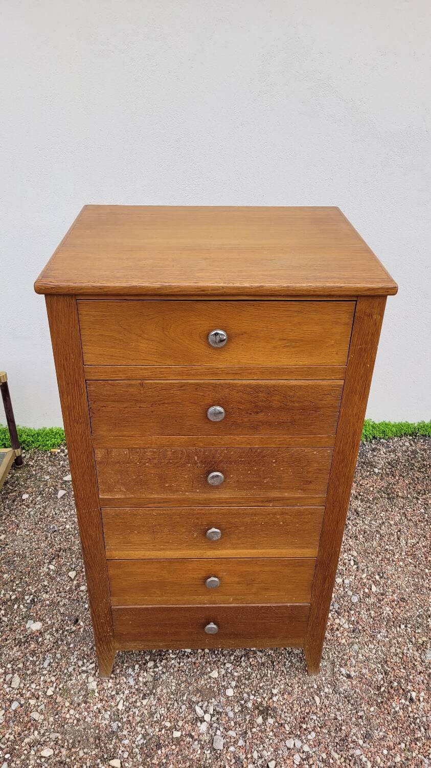 Vintage compass foot chest of drawers - 1950s