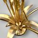 Antique five-arm wheat ear chandelier – hollywood regency - massive