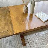 3m oak table from 1950 with its extensions