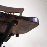 Oak desk chair, studio chair, height adjustable, 1930s