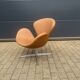 Fritz Hansen Swan Chair 05-‘67 Cognac Camel leather AS NEW