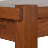 Blond solid elm table, seltz house, 1960s