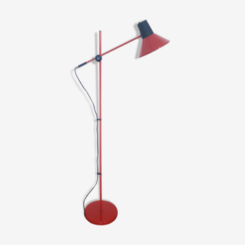 Vintage e-reader floor lamp MASSIVE - Red lacquered metal - 1980