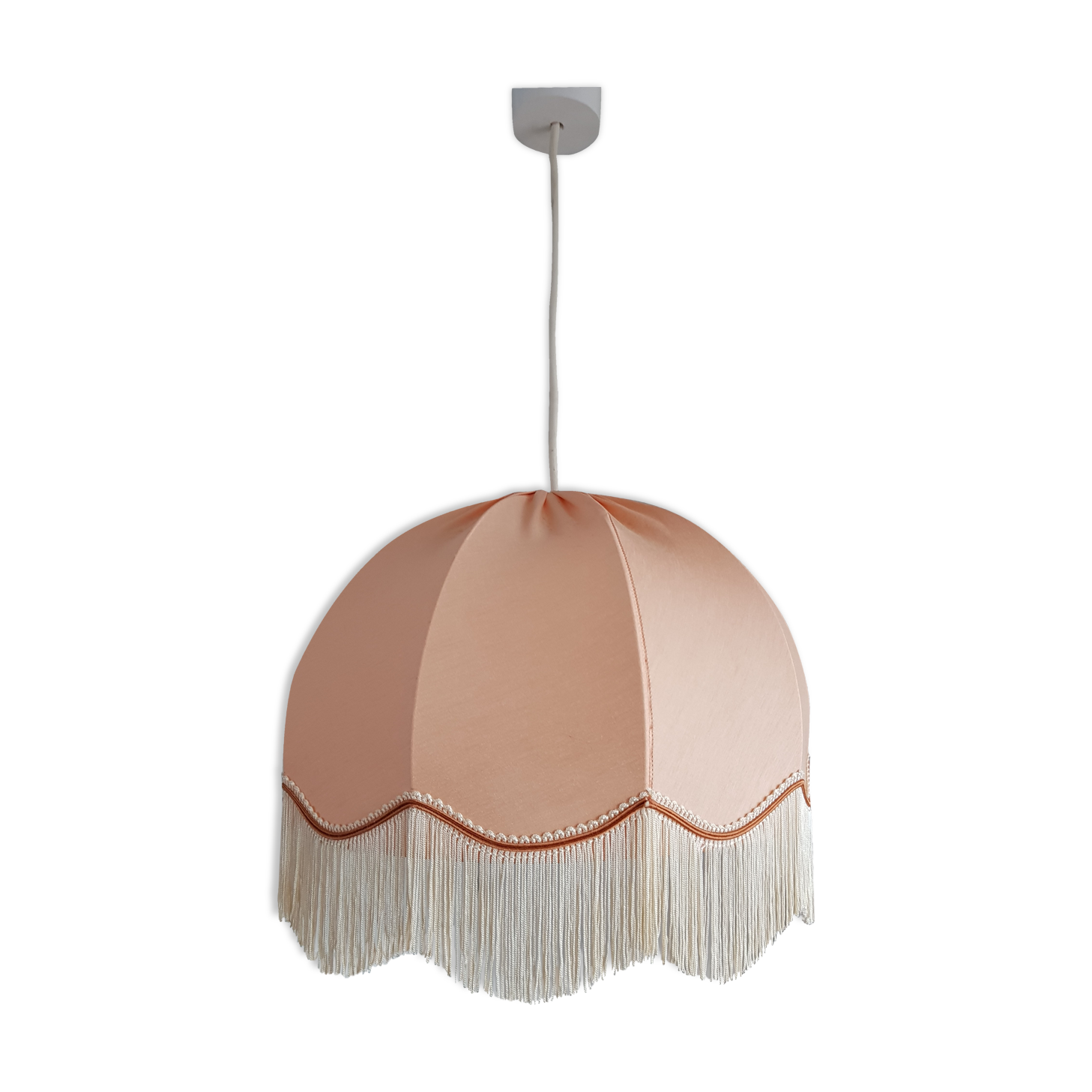 Hanging vintage coral fabric