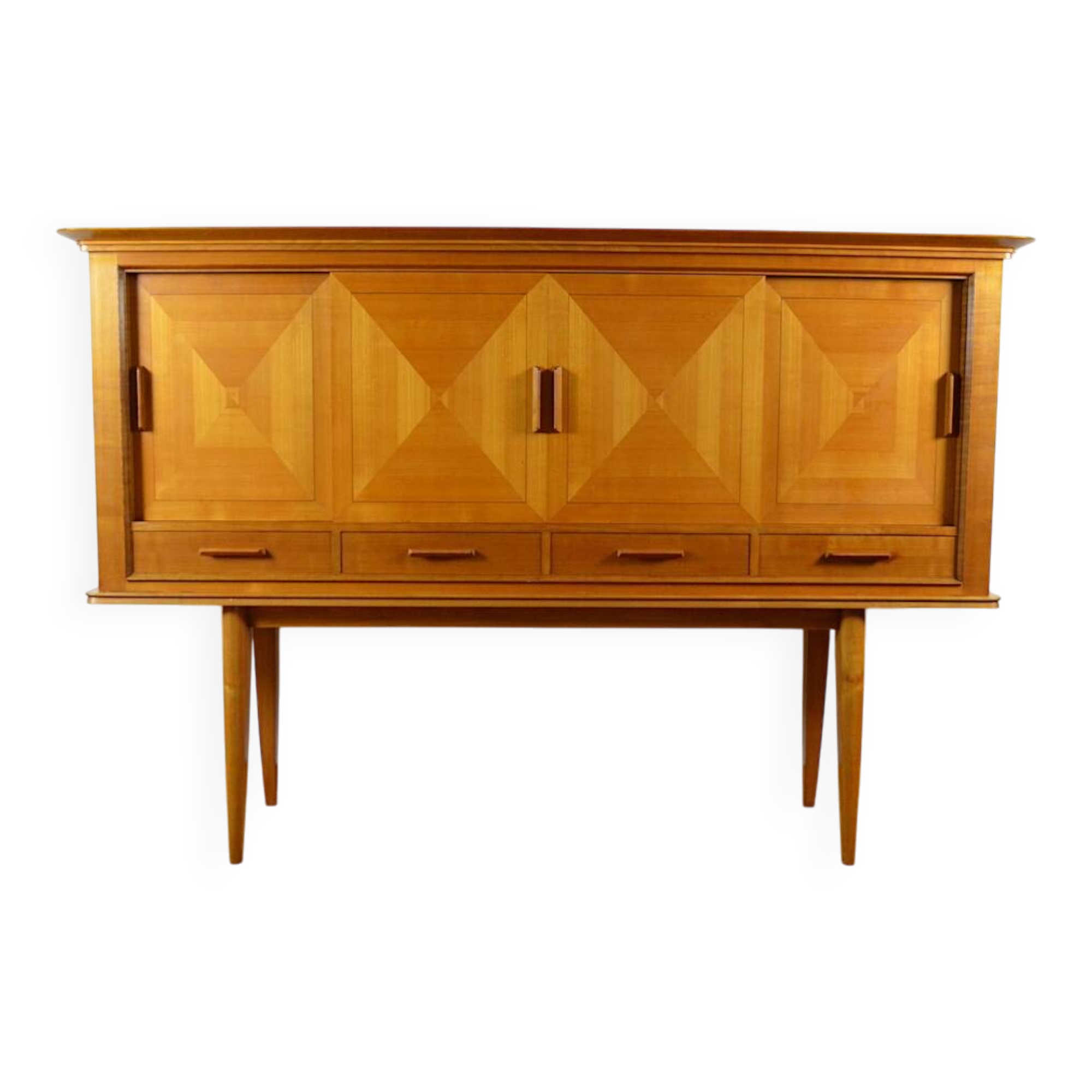 Vintage 1950 Compass Foot Buffet