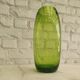 Vintage green bubble glass cylindrical vase - Scandinavian style