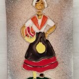 Santon sur plaque céramique vallauris par claude hill