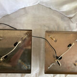 Pair of vintage Murano glass wall lights, Italian work, 70s