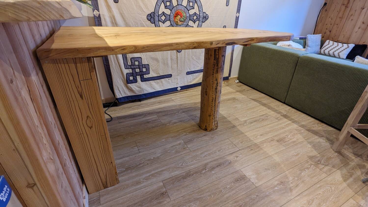 Solid wood farmhouse table