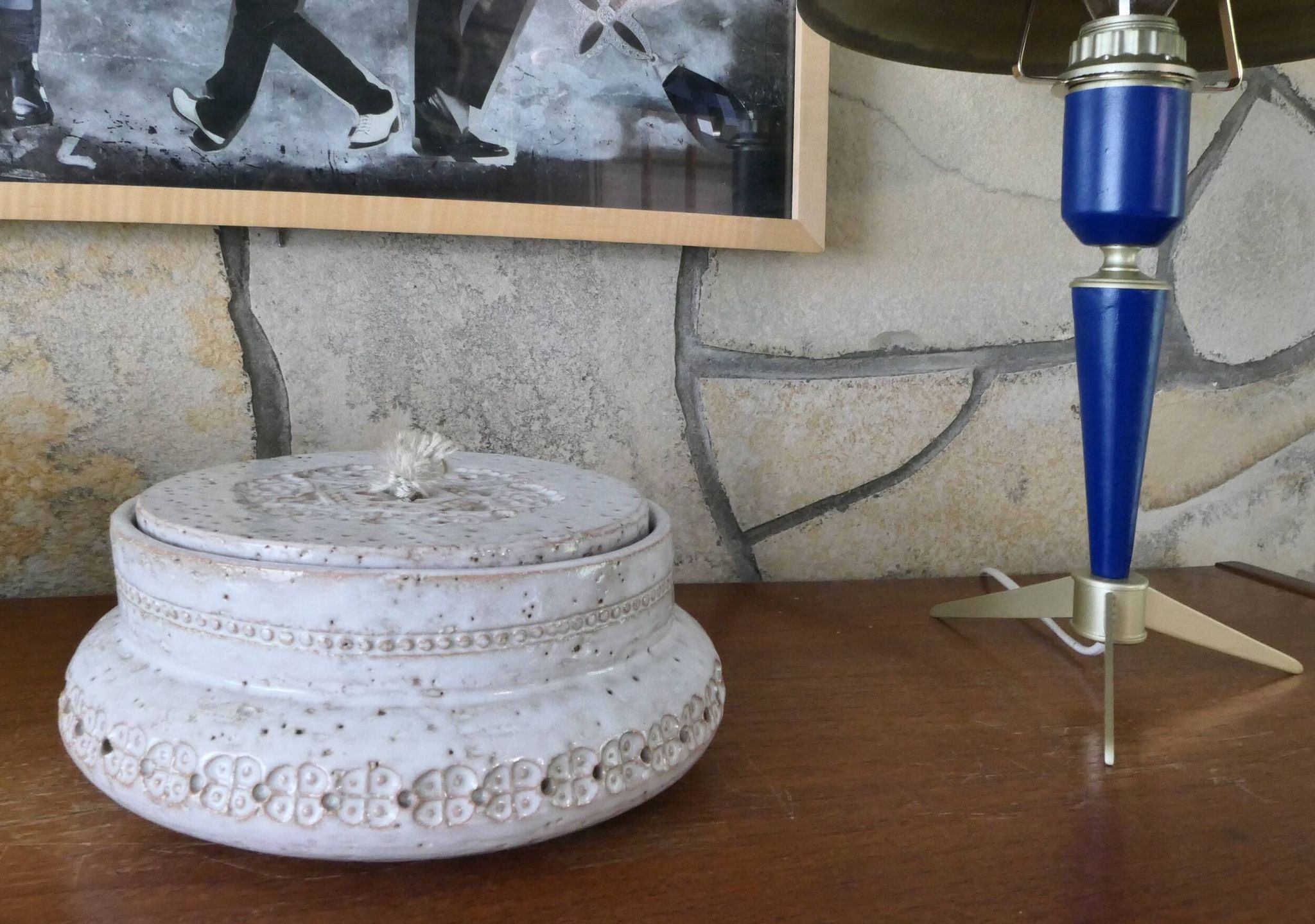 Rare boîte ou bonbonnière en céramique par Aldo Londi pour Bitossi 1960.