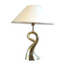 Italian brass swan lamp