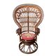 Emmanuelle rattan armchair Peacock 1960
