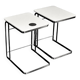 Vintage Mid-Century Italian Modern White Coffee Tables Carlotta