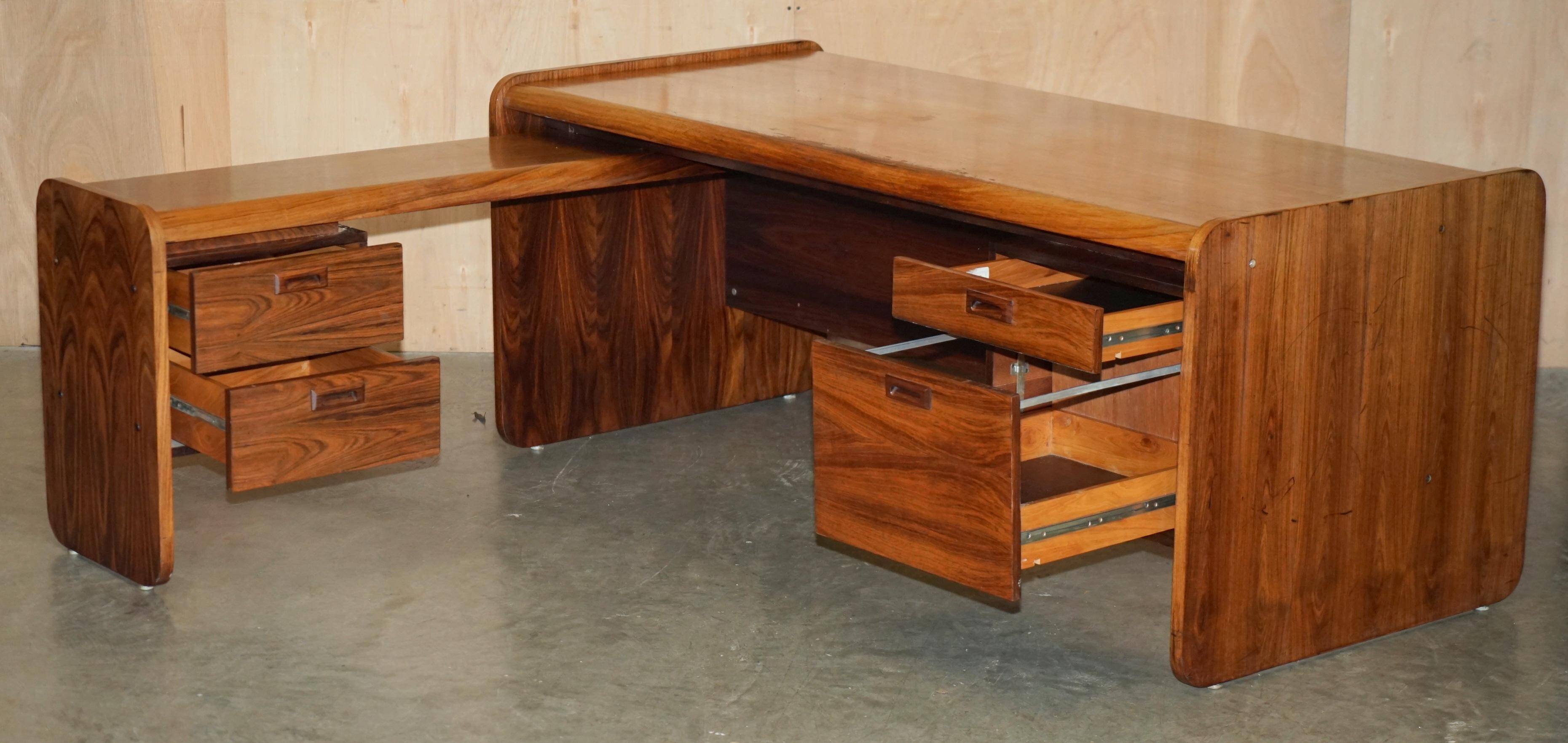 Left corner desk, Brazilian wood, mid-century Danish.