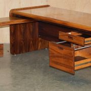 Bureau d'angle gauche bois brésilien danois milieu du siècle