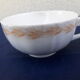 2 cups Gien earthenware breakfast pattern with orange wheat cob diam 12 cm