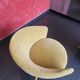 Chair round modernist graphic velvet thick yellow