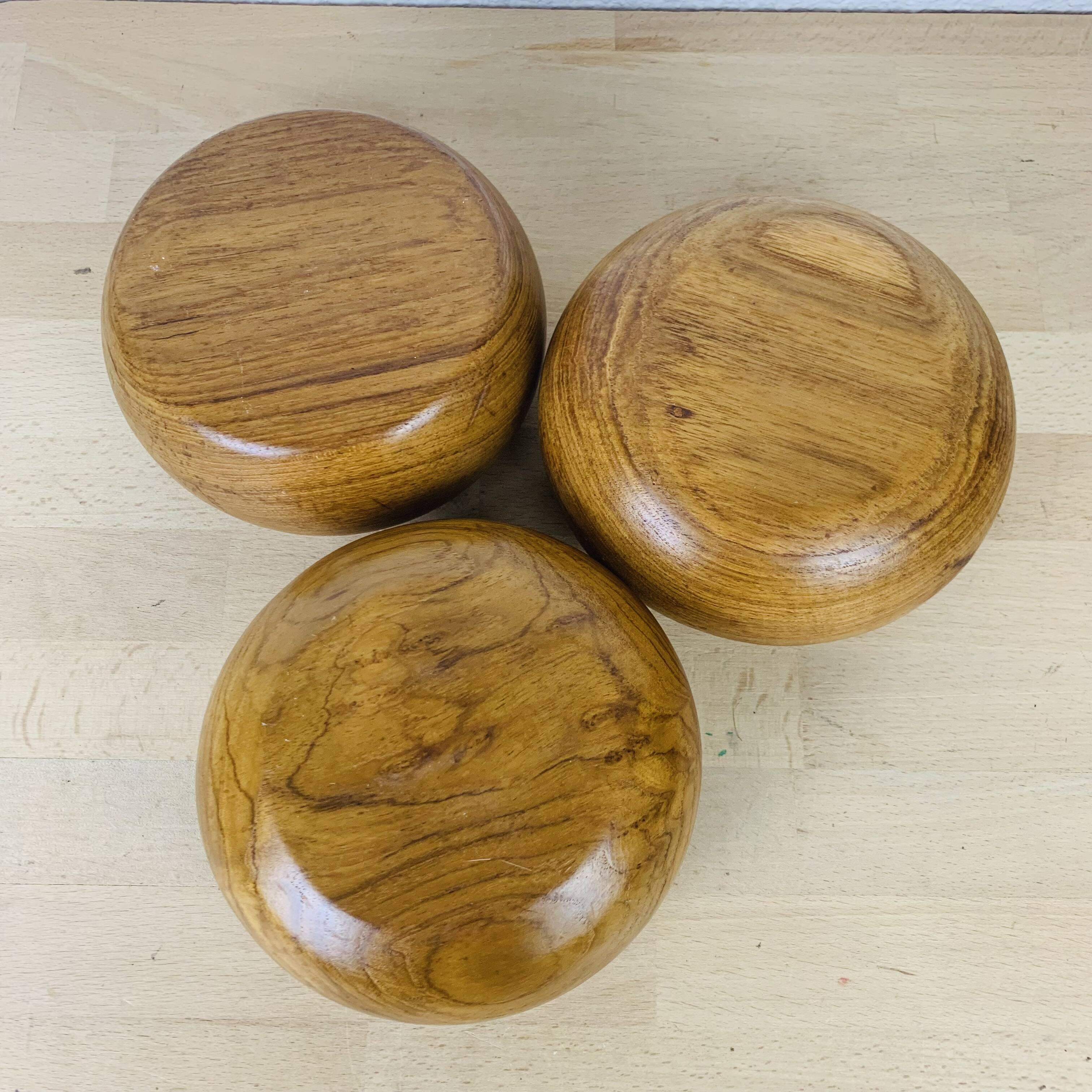 3 Scandinavian Danish teak bowls from the 60s