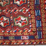 Tapis antique fait main kurde du Moyen-Orient 119cm x 230cm (1920s)