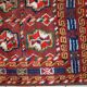 Tapis antique fait main kurde du Moyen-Orient 119cm x 230cm (1920s)