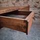 18th-century French farmhouse dining table in oak and chestnut.
