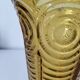 Art Deco vase in molded pressed glass, amber color