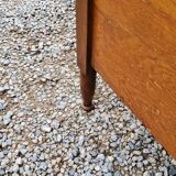 Chest of drawers of the 50s in solid oak 3 drawers conical feet