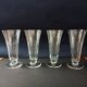 Lot de 4 flûtes à champagne en verre gravé