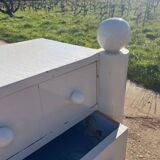 1950s lacquered wood chest of drawers