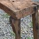 Old solid wood workbench – character console, thick top – 165 cm