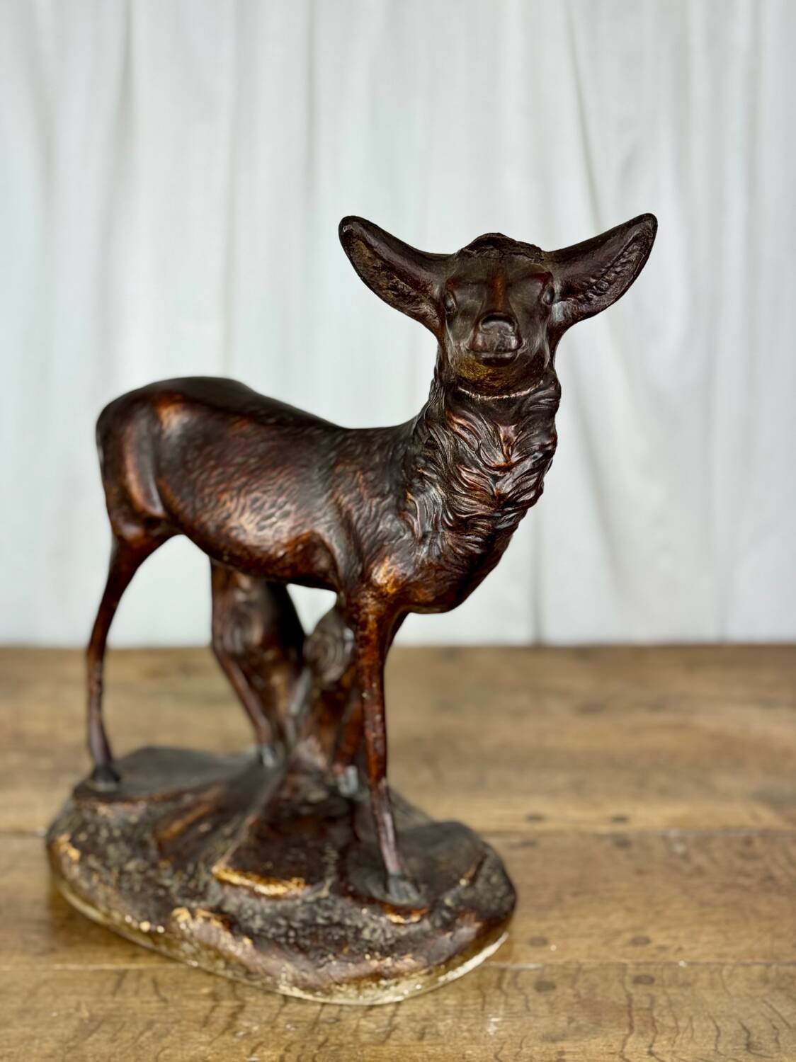 Terracotta sculpture of a young stag, Salvetti, 20th century