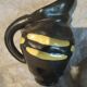 Yellow and Black ceramic pitcher