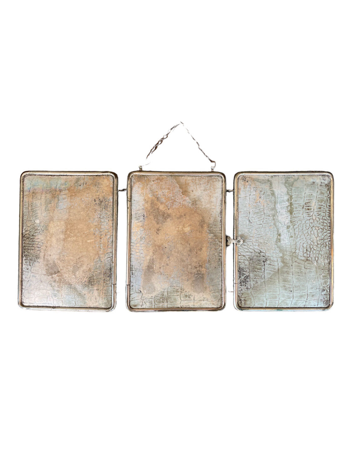 Miroir de barbier triptyque vintage