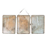 Vintage triptych barber mirror