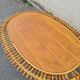 Table basse en rotin années 50
