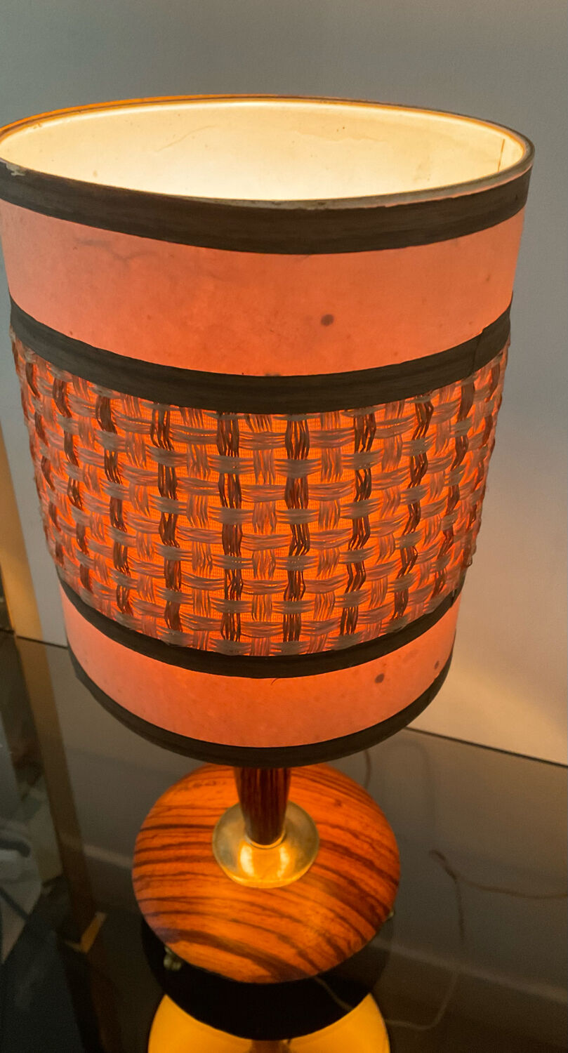 Vintage teak lamp 50-60s