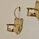 Pair of Swedish brass wall lights from the 1950s.